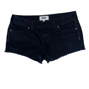 Victoria’s Secret Pink Black Denim Shorts Size 6
